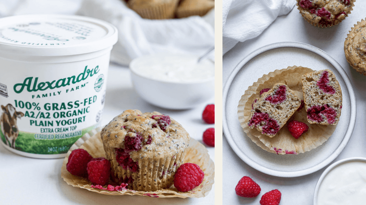 Raspberry Chia Yogurt Muffins – Alexandre Family Farm