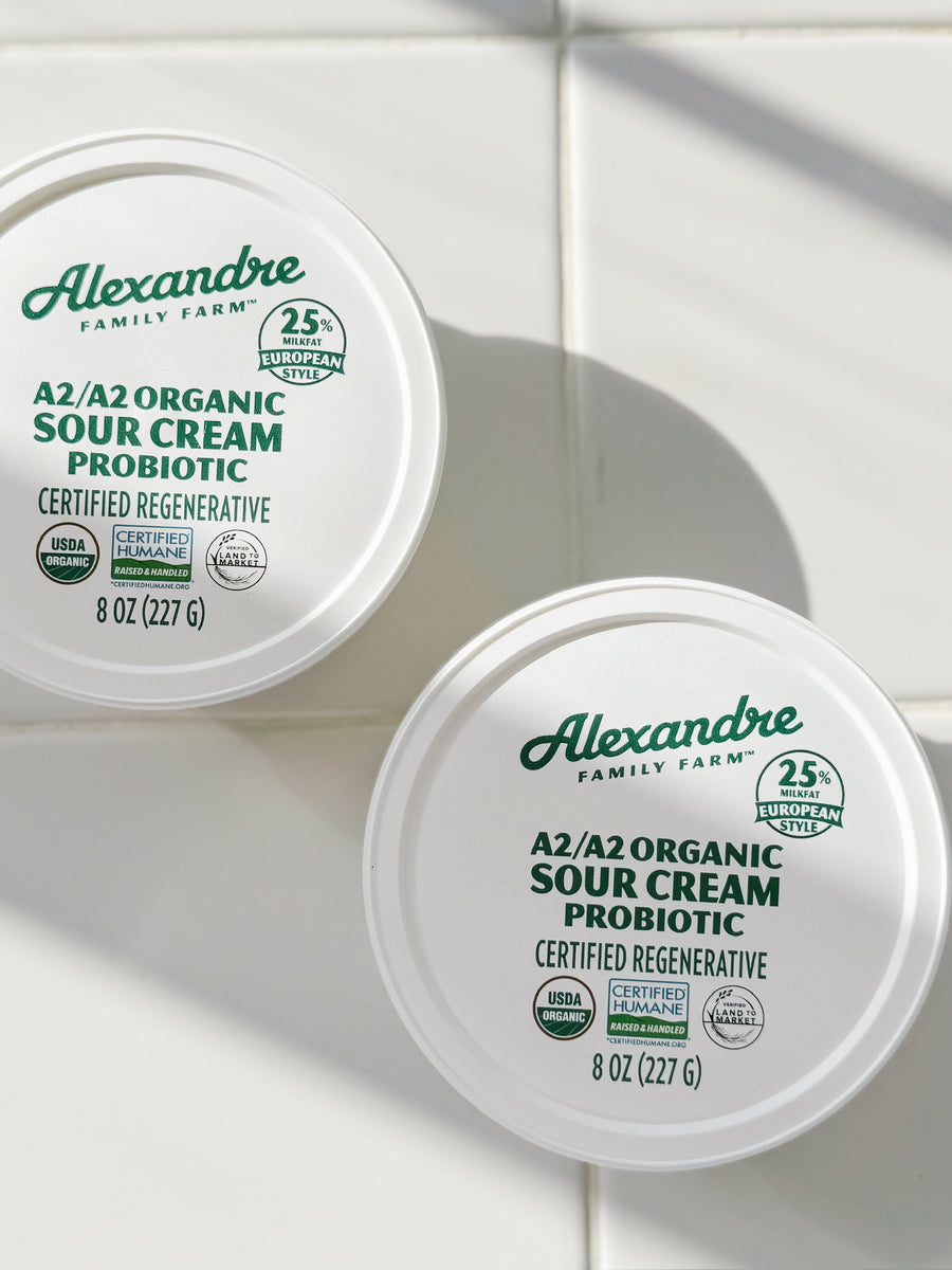 Probiotic Sour Cream, A2/A2, Regenerative, Organic – Alexandre