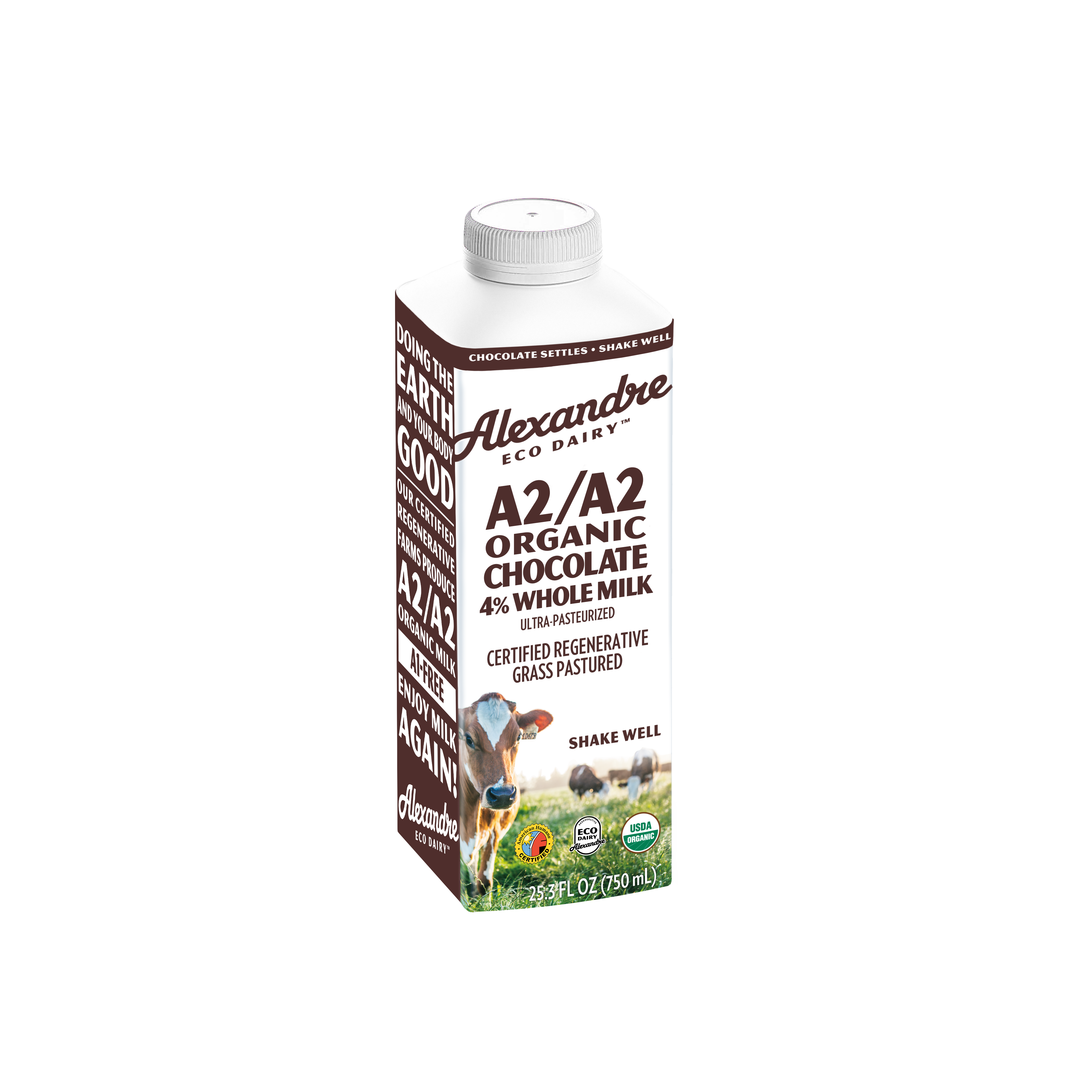 Eco Dairy Chocolate Milk, A2/A2, Organic, Regenerative – Alexandre