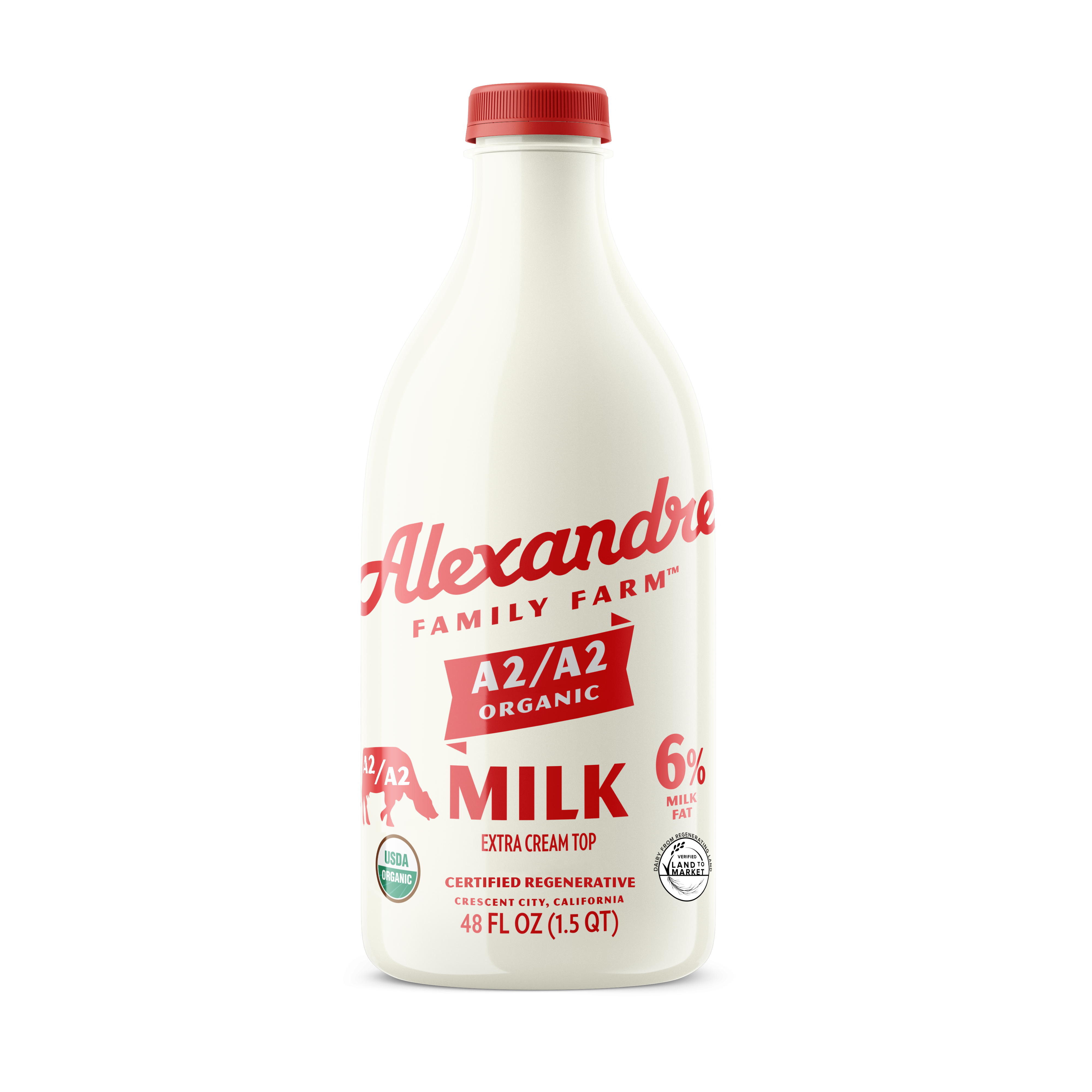 milk⭐ページ 6% Whole Milk, A2/A2, Organic, Regenerative – Alexandre Family Farm