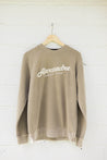 Khaki Crewneck Sweater - $55